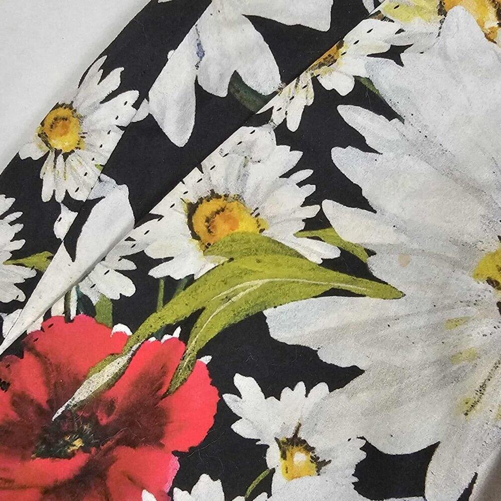Dolce & Gabbana Daisy & Poppy Print Cotton Straight-Leg Pants 2013 Runway Sz 36 - Picture 11 of 12